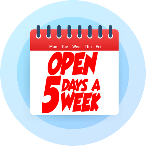 open-5-days-a-week